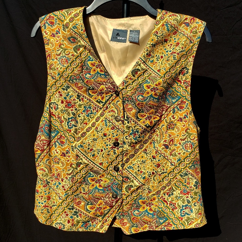 LizWear Vintage Silky Autumn Vest - S